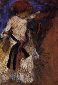 Edgar Degas : Seated Woman in a White Dress